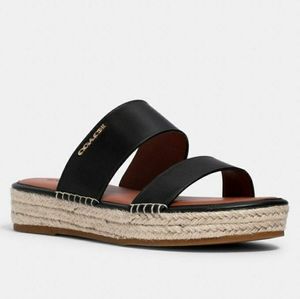 COACH Franca Leather Espadrille Sandal